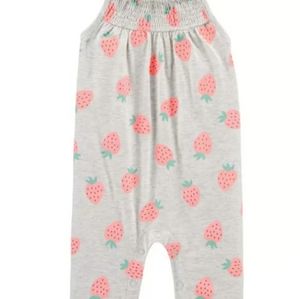 Strawberry  Tank Jersey  Jumpsuit  Size 18 Months